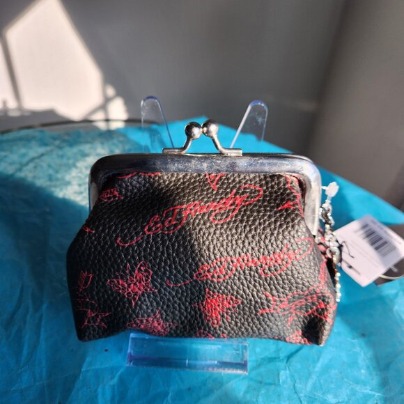 Ed Hardy Crossbody Coin Kisslock Purse, NWT - Picture 3 of 5